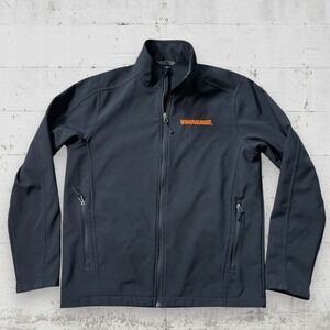 Whataburger Jacket Full Zip Fleece Lined Mens Medium Zipper Pockets Embroidered